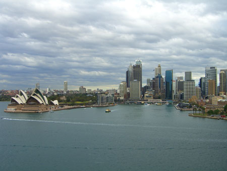 Blick auf Downtown mit Opera House Sydney